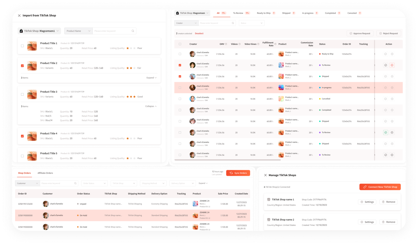 多店铺聚合运营，一体化管理：